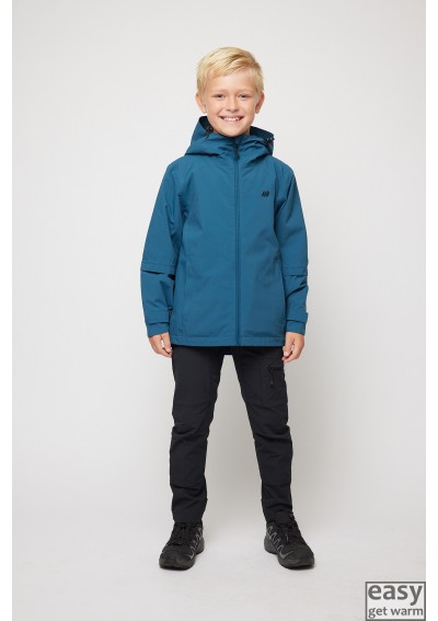 Spring autumn jacket for kids SKOGSTAD RY blue teal