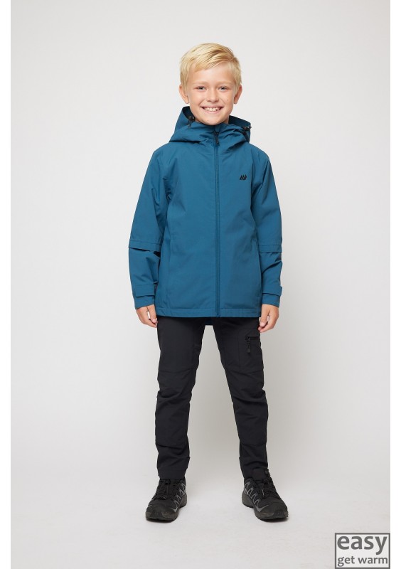 Spring autumn jacket for kids SKOGSTAD RY blue teal