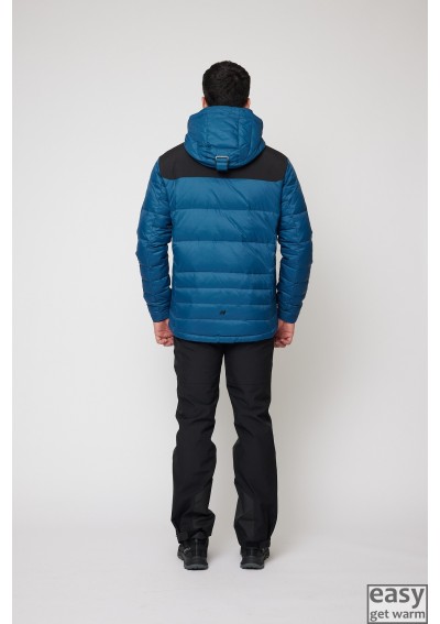 Winter RE:DOWN jacket for men SKOGSTAD SELVAGEN blue teal