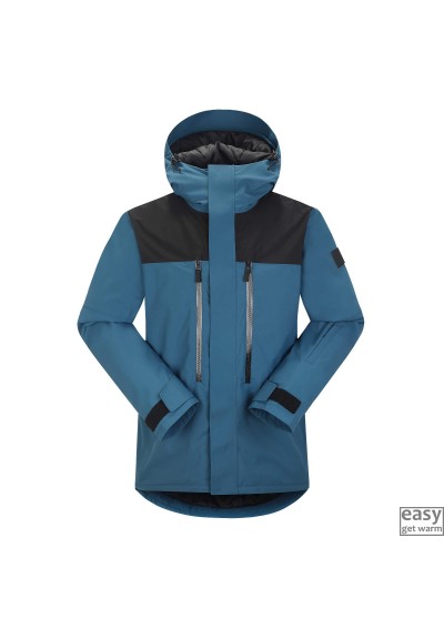 Winter skiing jacket for men SKOGSTAD EIKEDALEN blue teal