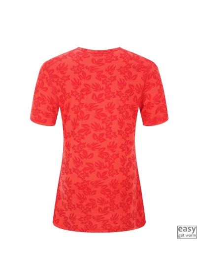 Moteriški merino vilnos termo raudoni marškinėliai SKOGSTAD DALSNIBBA