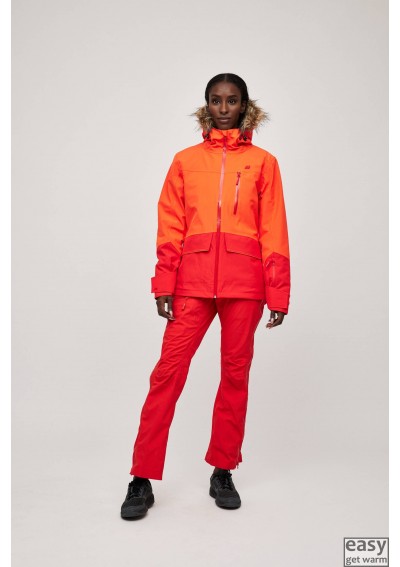 Skiing jacket for women SKOGSTAD VASSETDALEN cherry tomato