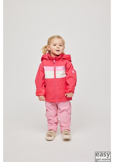 Spring jacket for kids SKOGSTAD VALLE pink