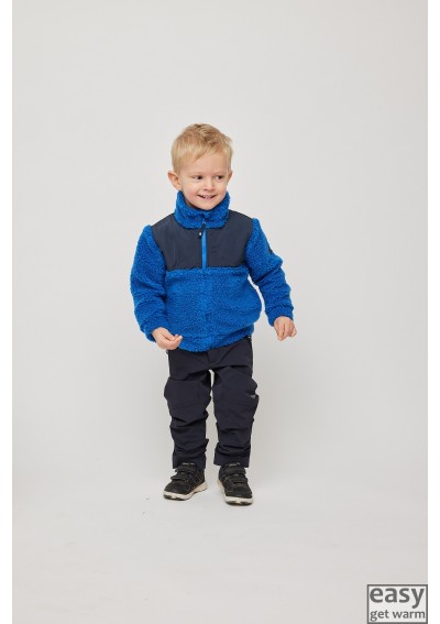 Fleece jacket for kids SKOGSTAD ALNES nautical blue