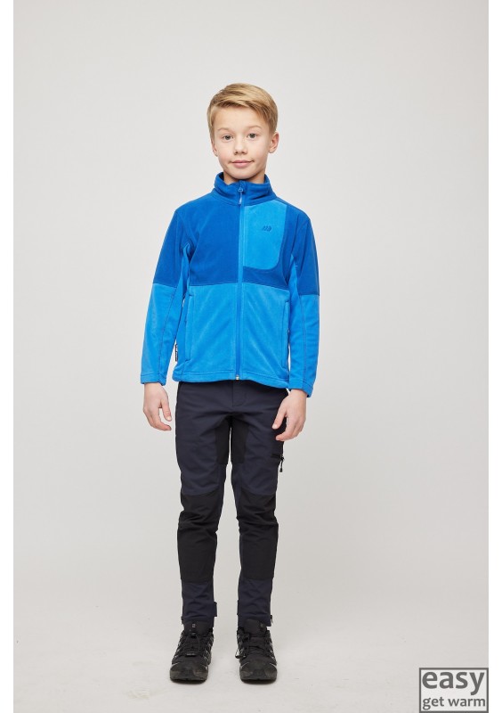 Fleece jacket for kids SKOGSTAD TROMS nautical blue