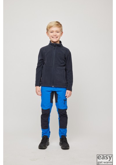 Vaikiškas flisinis džemperis SKOGSTAD TROMS juodai mėlynas