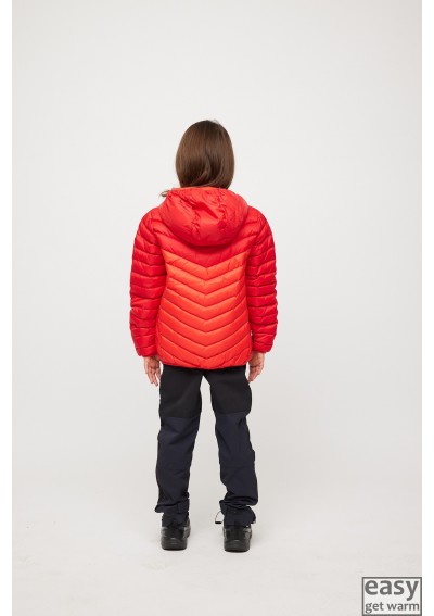 Light down jacket for kids SKOGSTAD HAUKNES red