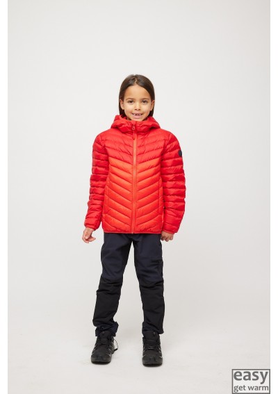 Light down jacket for kids SKOGSTAD HAUKNES red