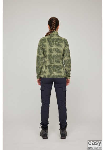 Fleece jacket for women SKOGSTAD TINNHOLEN samanų žalia