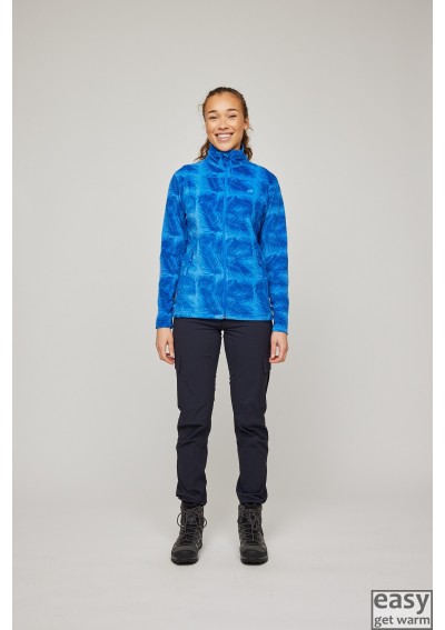 Fleece jacket for women SKOGSTAD TINNHOLEN mautical blue