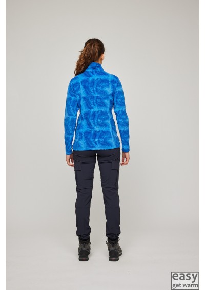 Fleece jacket for women SKOGSTAD TINNHOLEN mautical blue