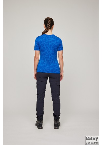 Moteriški merino vilnos termo marškinėliai SKOGSTAD DALSNIBBA mėlyna