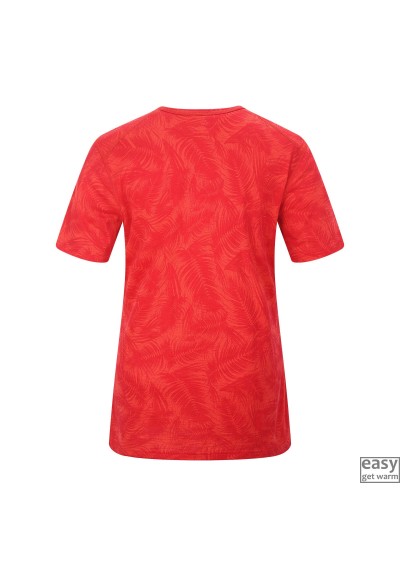 Thermo merino wool t-shirts for women SKOGSTAD DALSNIBBA red