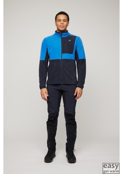 Fleece jacket for men SKOGSTAD KLEIVANE nautical blue