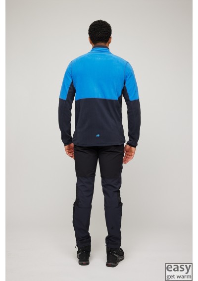 Fleece jacket for men SKOGSTAD KLEIVANE nautical blue