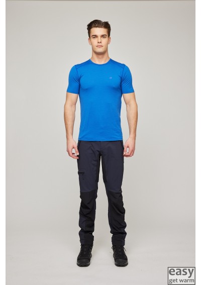 Thermo merino wool t-shirts for men SKOGSTAD HORNELEN nautical blue