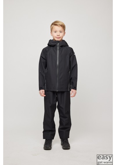 Rain jacket for kids SKOGSTAD RISOY black