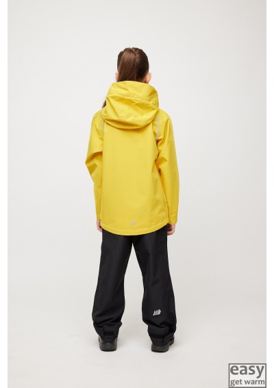 Rain jacket for kids SKOGSTAD RISOY solo yellow
