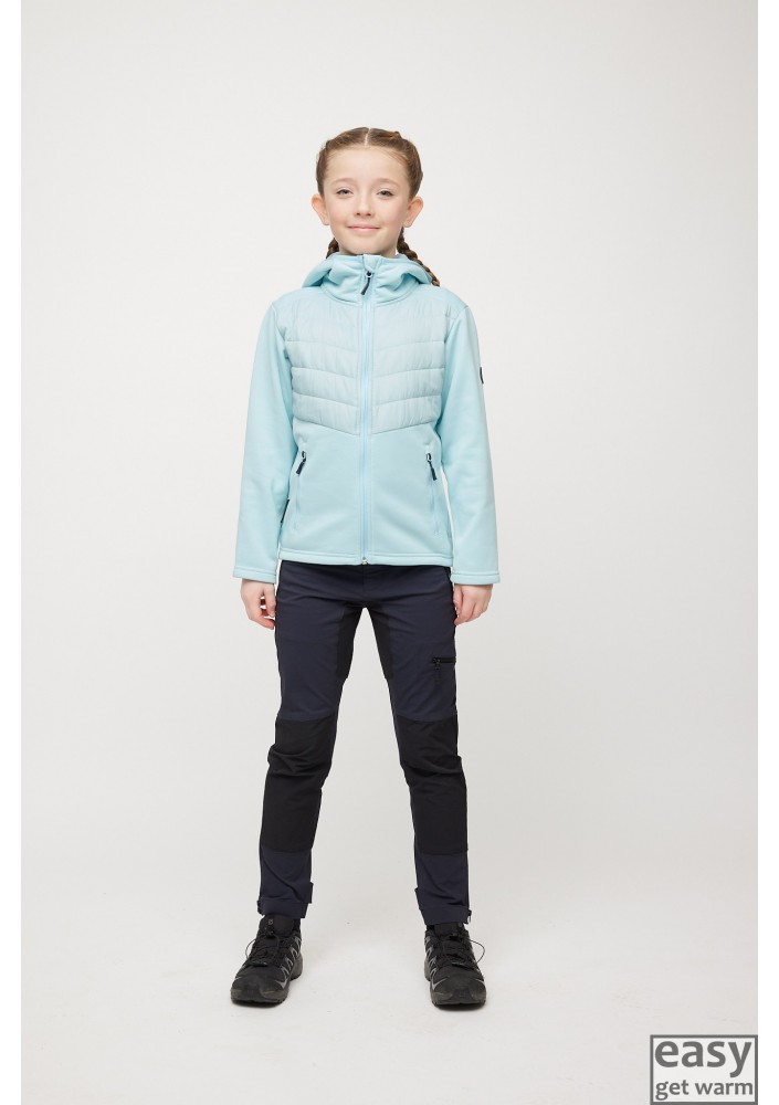 Hybrid jacket for kids SKOGSTAD SUND core blue