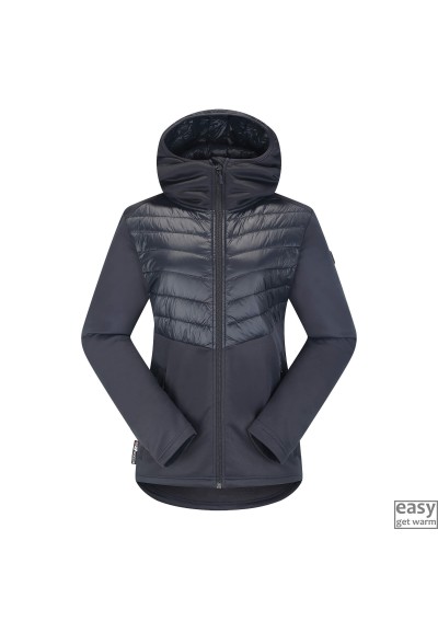 Insulated hybrid jacket for women SKOGSTAD BERGE dark navy