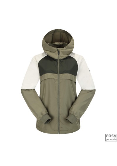 Lightshell jacket for women SKOGSTAD TJOME deep lichen green