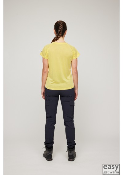 Technical t-shirts for women SKOGSTAD BRYN yellow