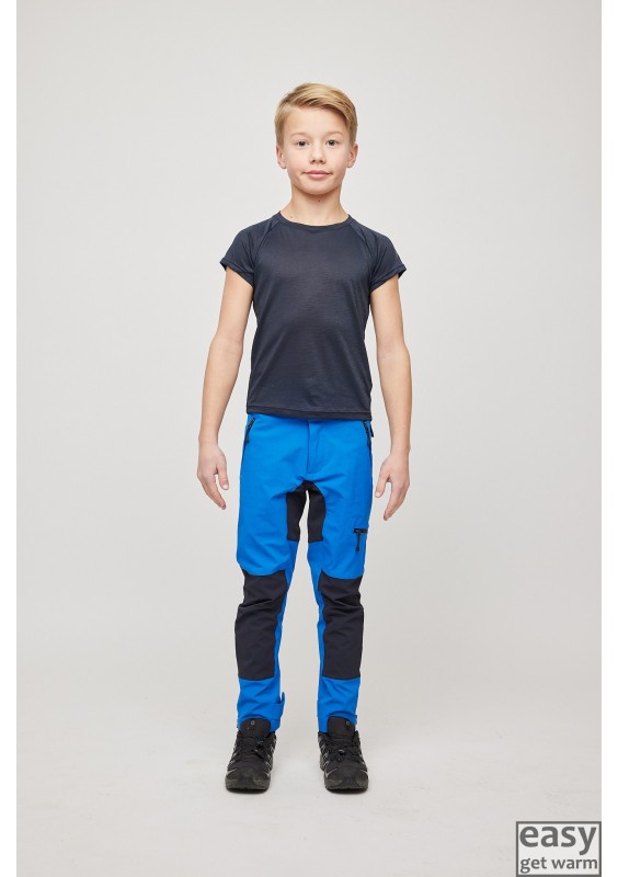Vaikiški sportiniai marškinėliai SKOGSTAD OYE mėlynai juodi