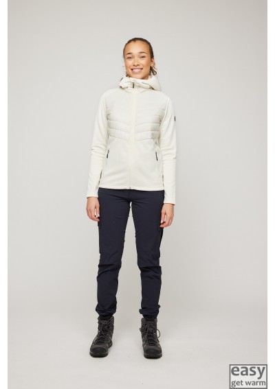Insulated hybrid jacket for women SKOGSTAD BERGE vanilla ice