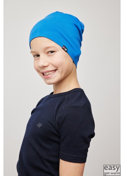 Cotton hat for kids SKOGSTAD DYRHOI nautical blue